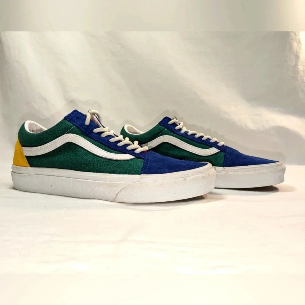 Vans Old Skool Yacht Club Suede Sneakers Blue/Green/Yellow, size M6.5/W8
